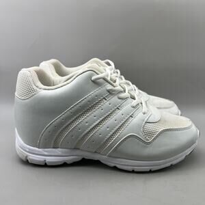 Calto 3.2 Inch Elevator Height Sneakers Men Size 10 White Mesh Comfort Low Shoes